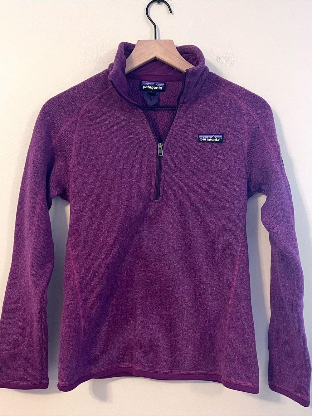 Patagonia Women’s Better Sweater Quarter-Zip Fleece Pullover Jacket Sz S Purple